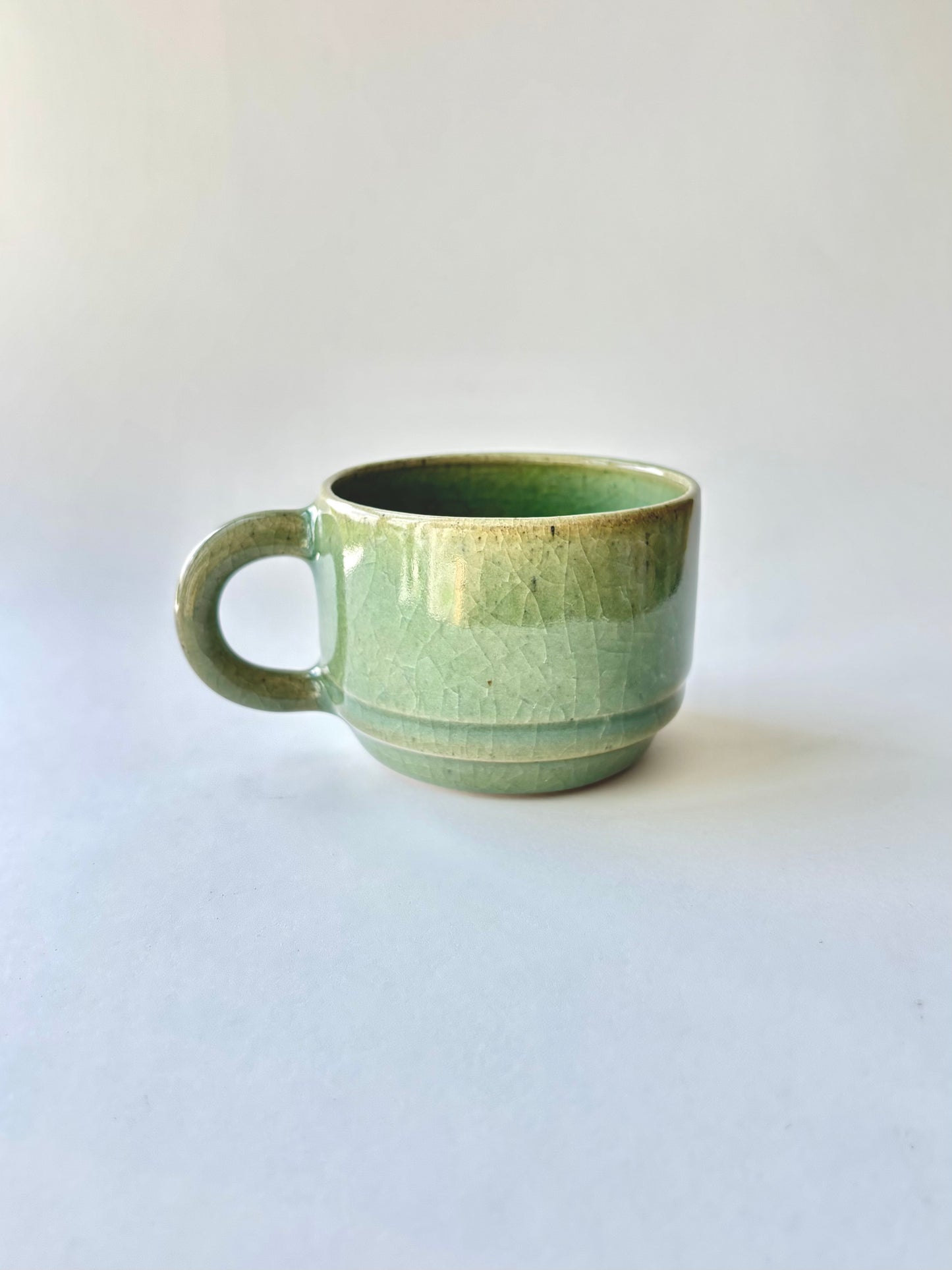 Celadon green mini mug
