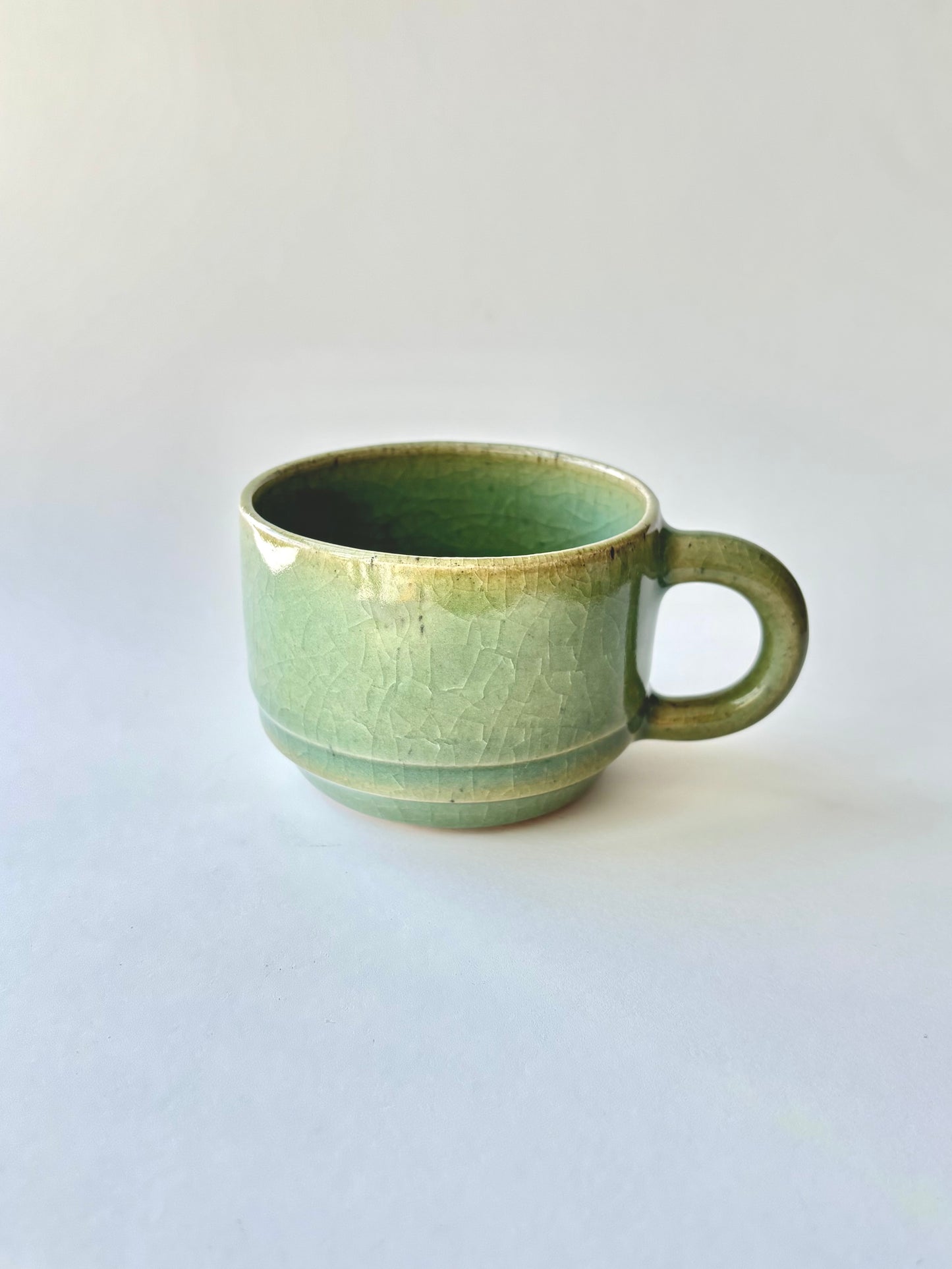 Celadon green mini mug