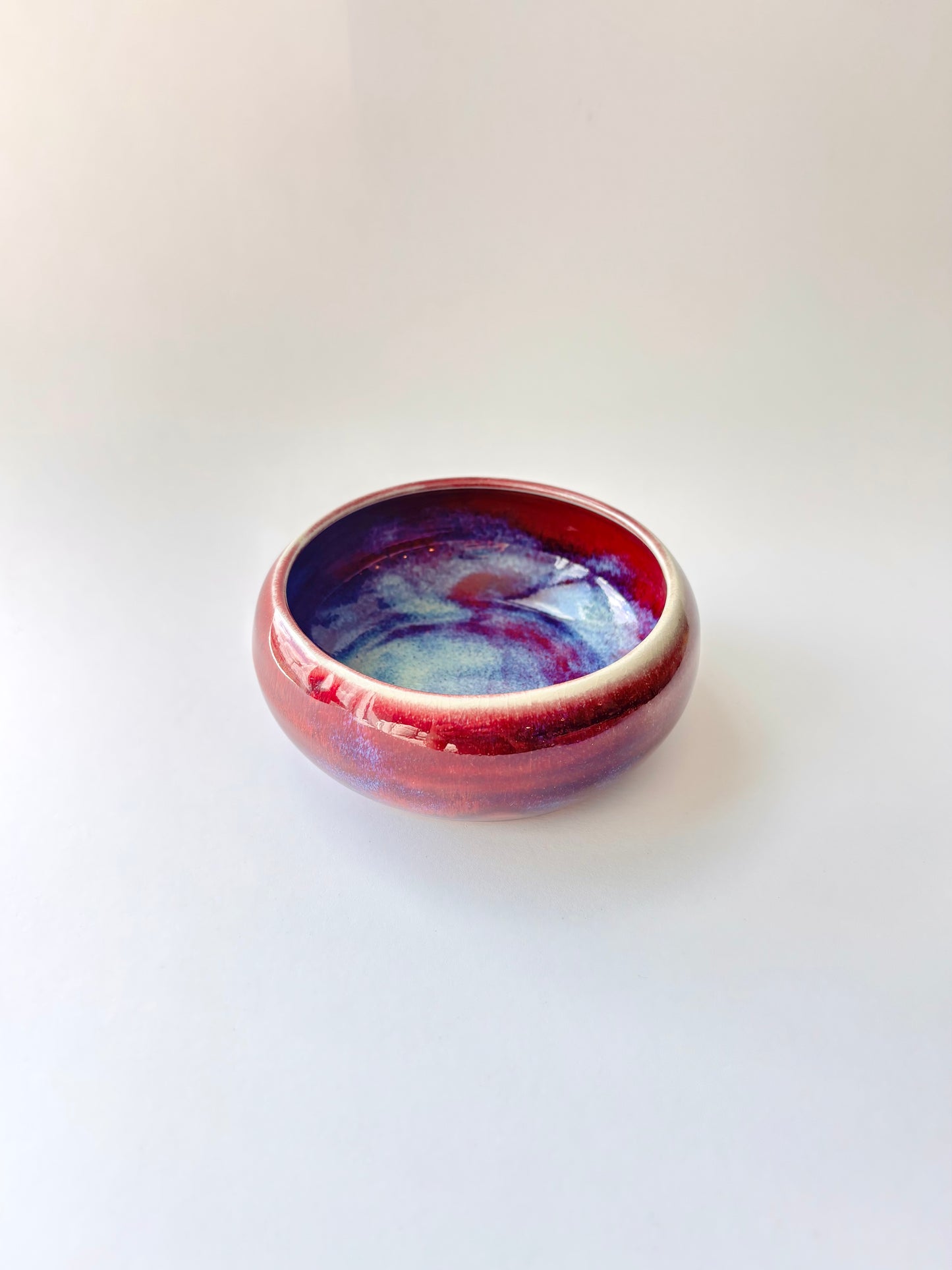 Red galaxy mini donut bowl