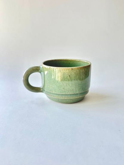 Celadon green mini mug