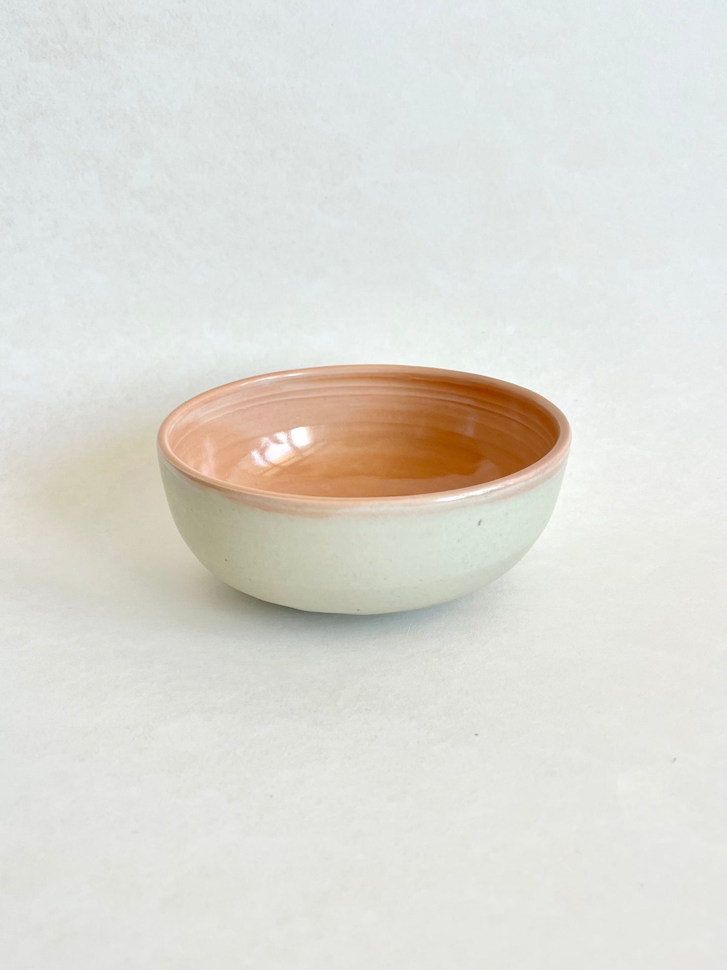 Orange white satin bowl