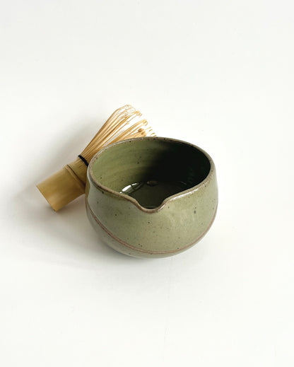 (PREORDER) Deep Green Wavy Matcha Bowl