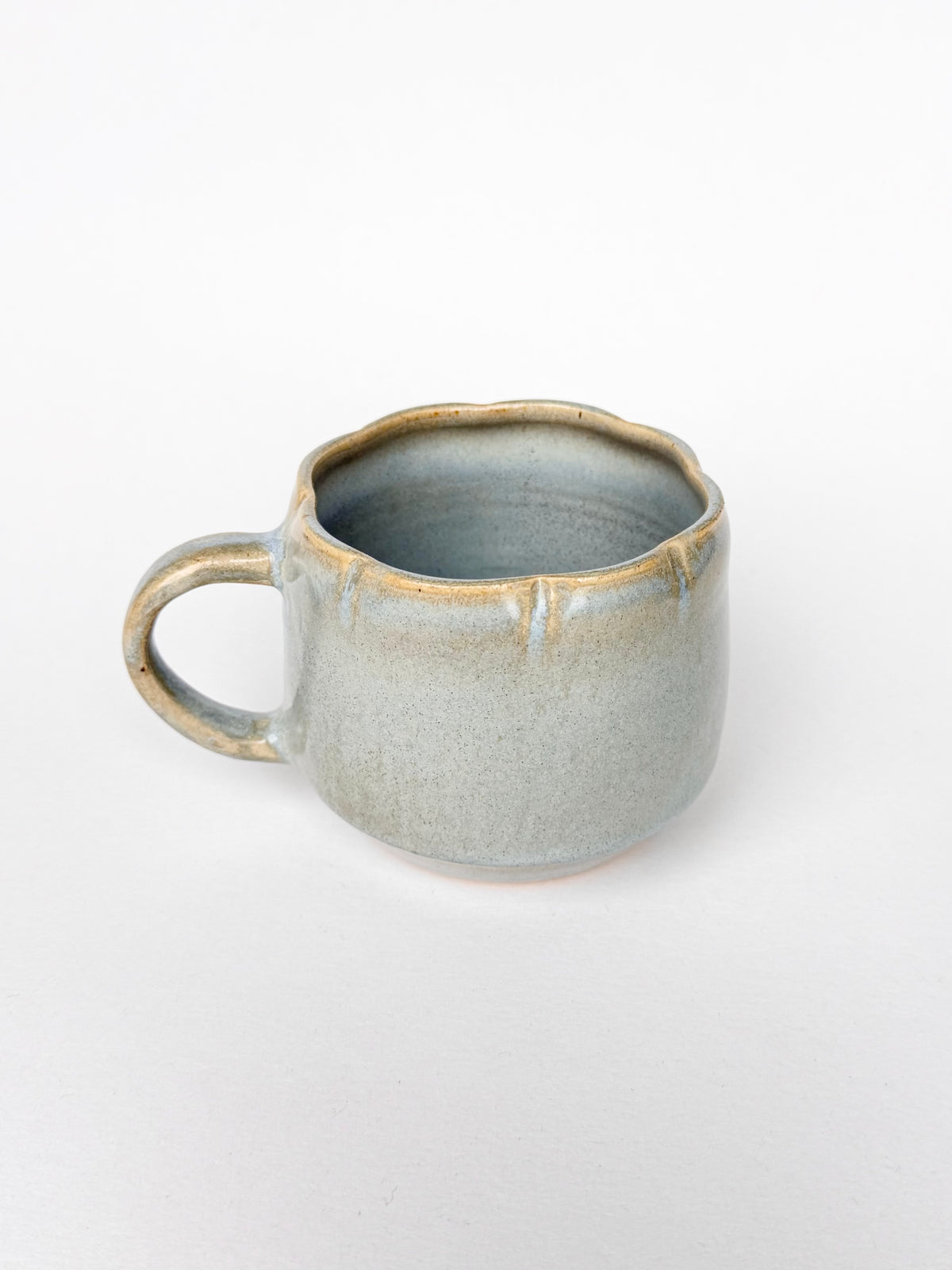 baby blue flower mug