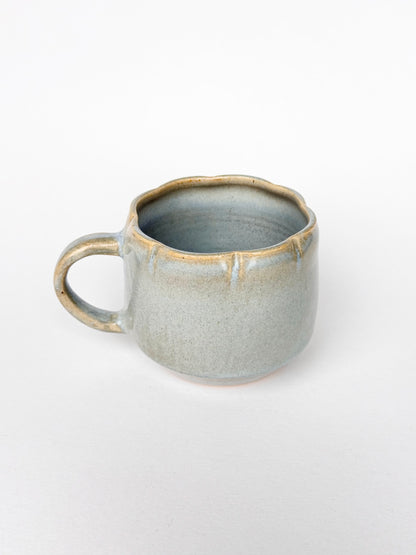baby blue flower mug