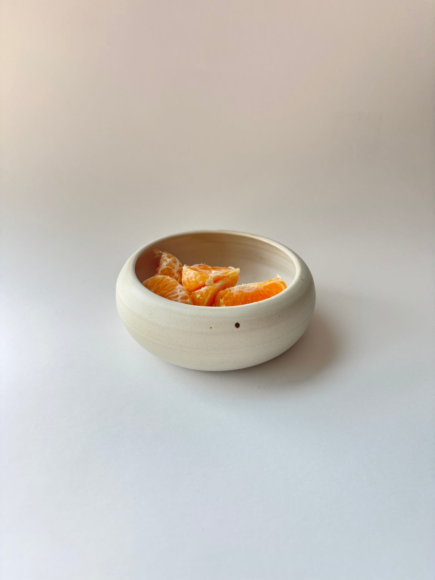 Matte white donut bowl
