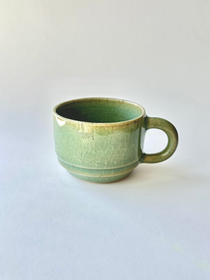 Celadon green mini mug