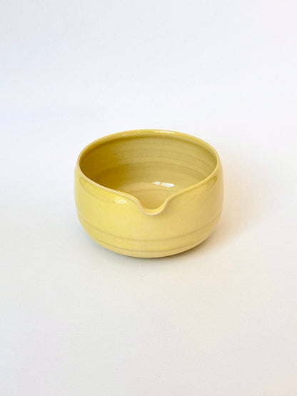 buttercup yellow matcha bowl