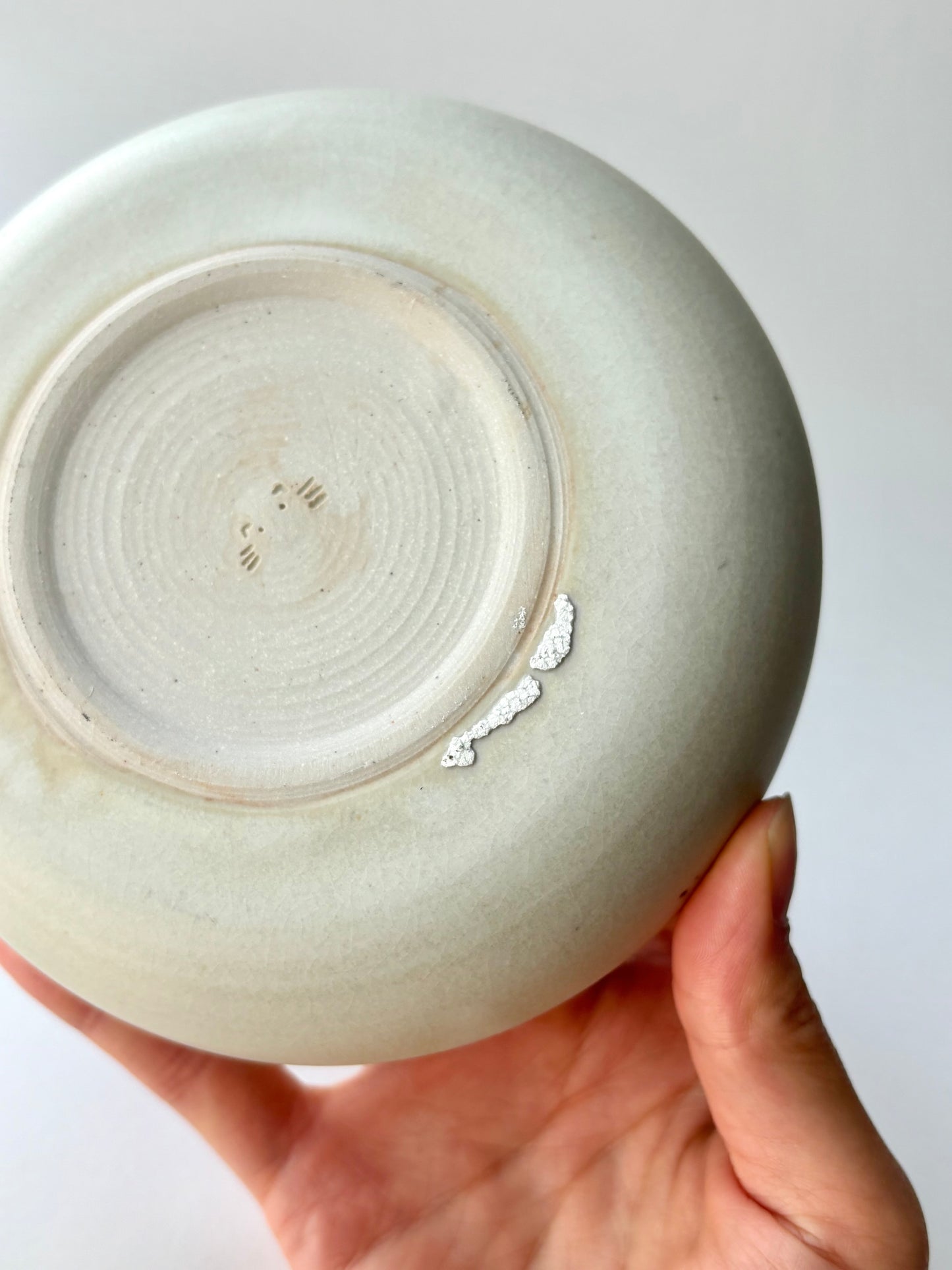 Matte white donut bowl