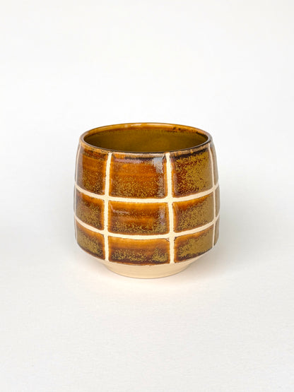 honey amber grid cup