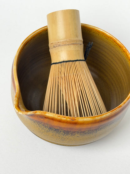 honey amber matcha bowl