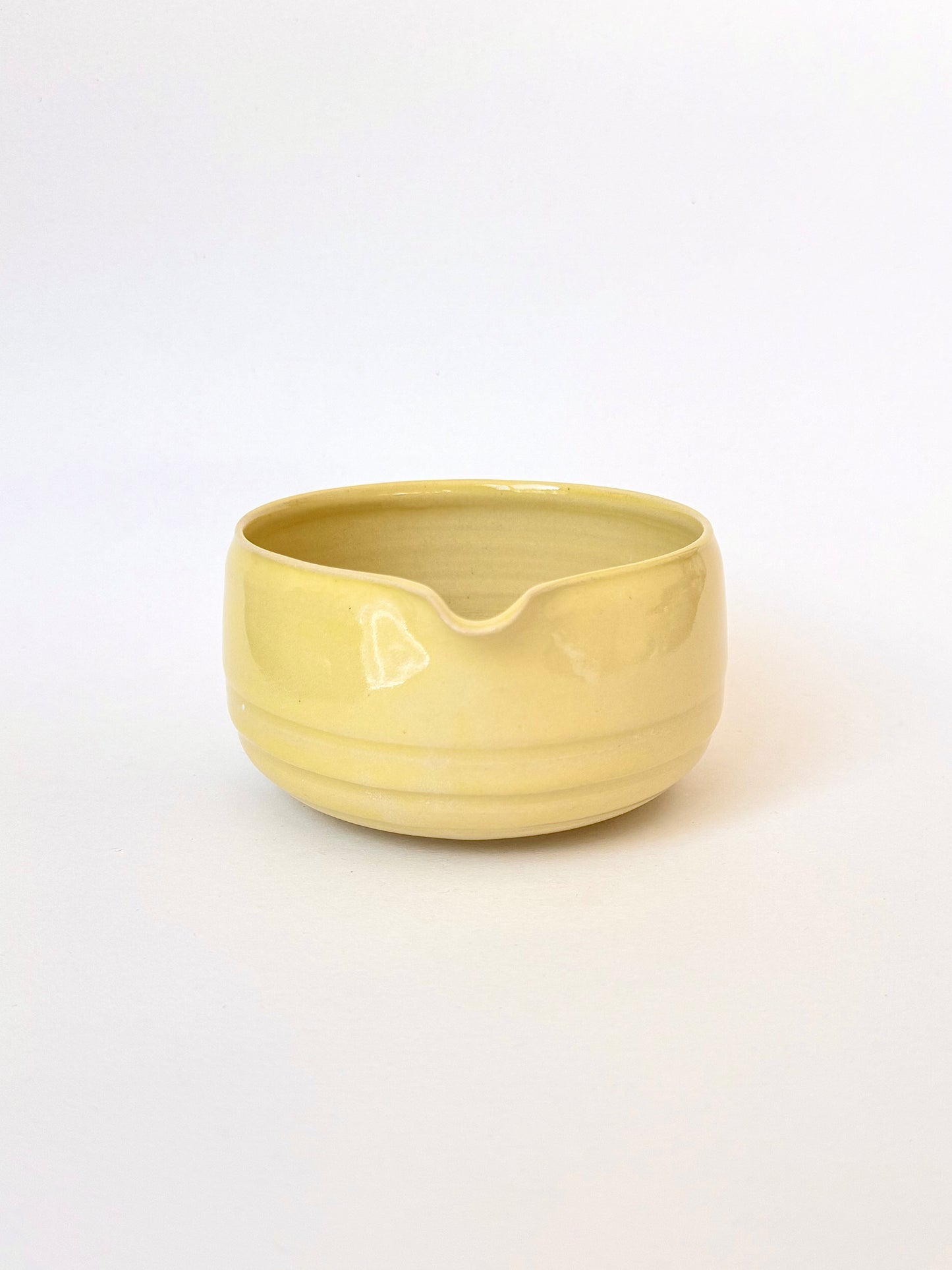 buttercup yellow matcha bowl
