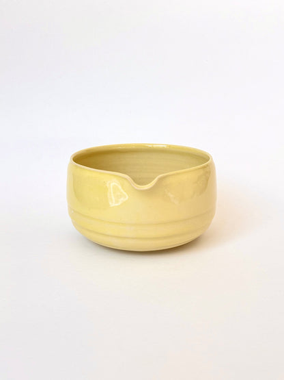 buttercup yellow matcha bowl