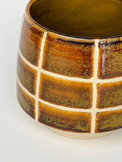 honey amber grid cup