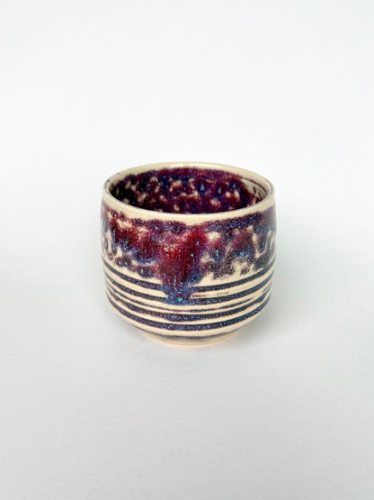 plum ink lined latte cup