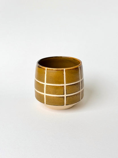 honey amber grid cup