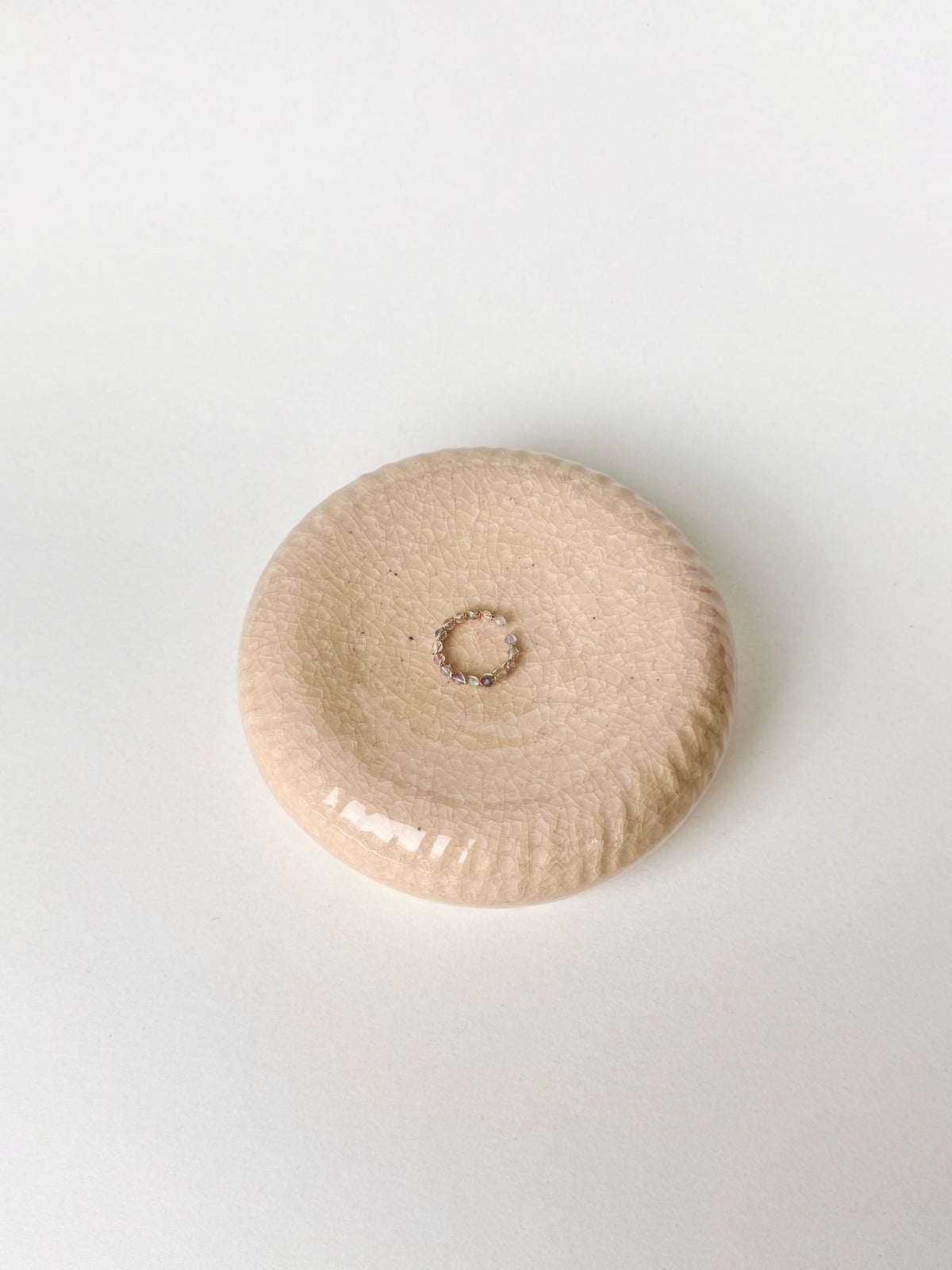 crackle flower chatter donut ring dish