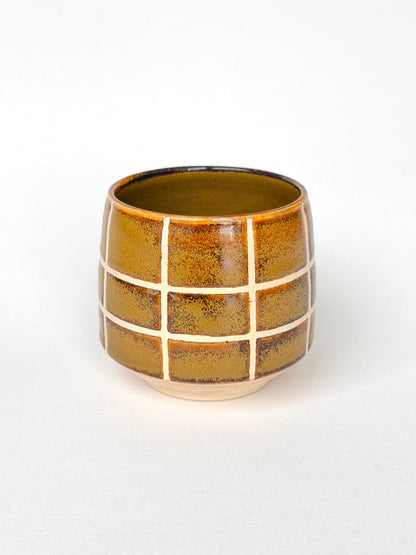 honey amber grid cup