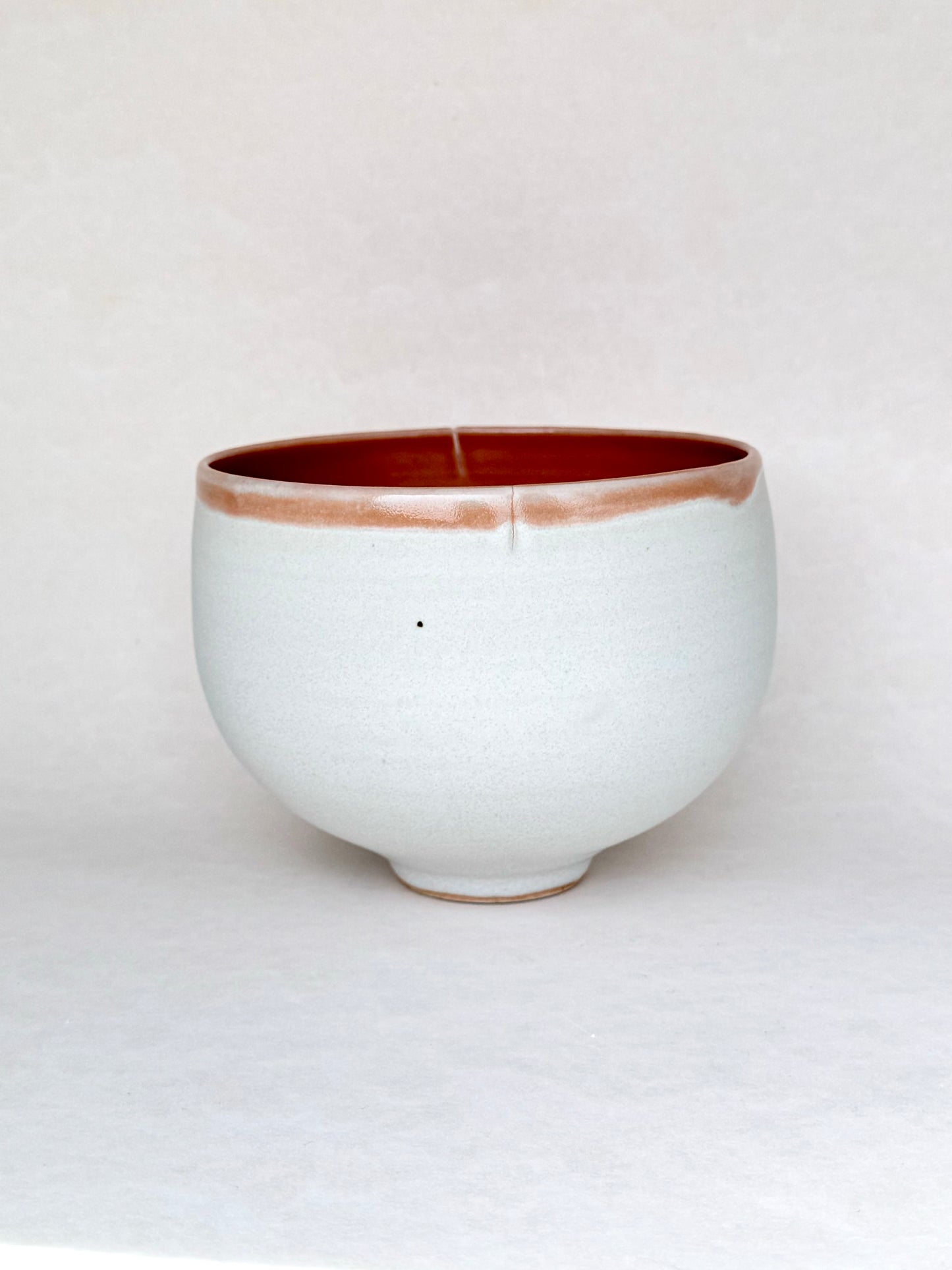 Tangerine cream bowl planter