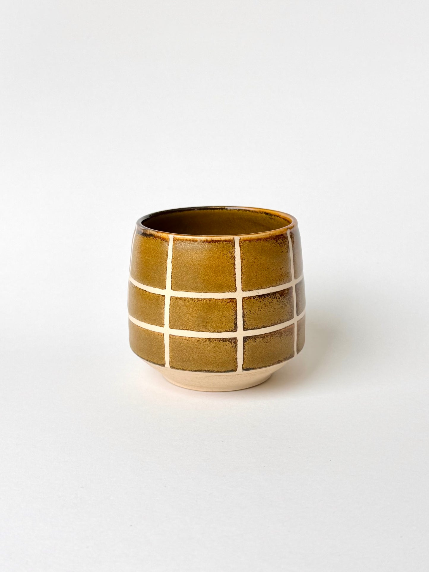 honey amber grid cup