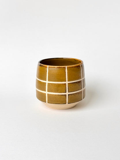 honey amber grid cup