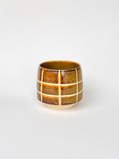 honey amber grid cup