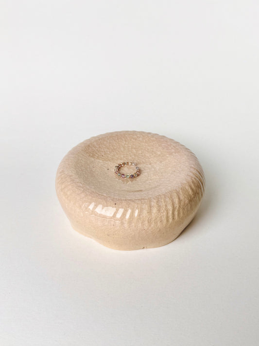 crackle flower chatter donut ring dish