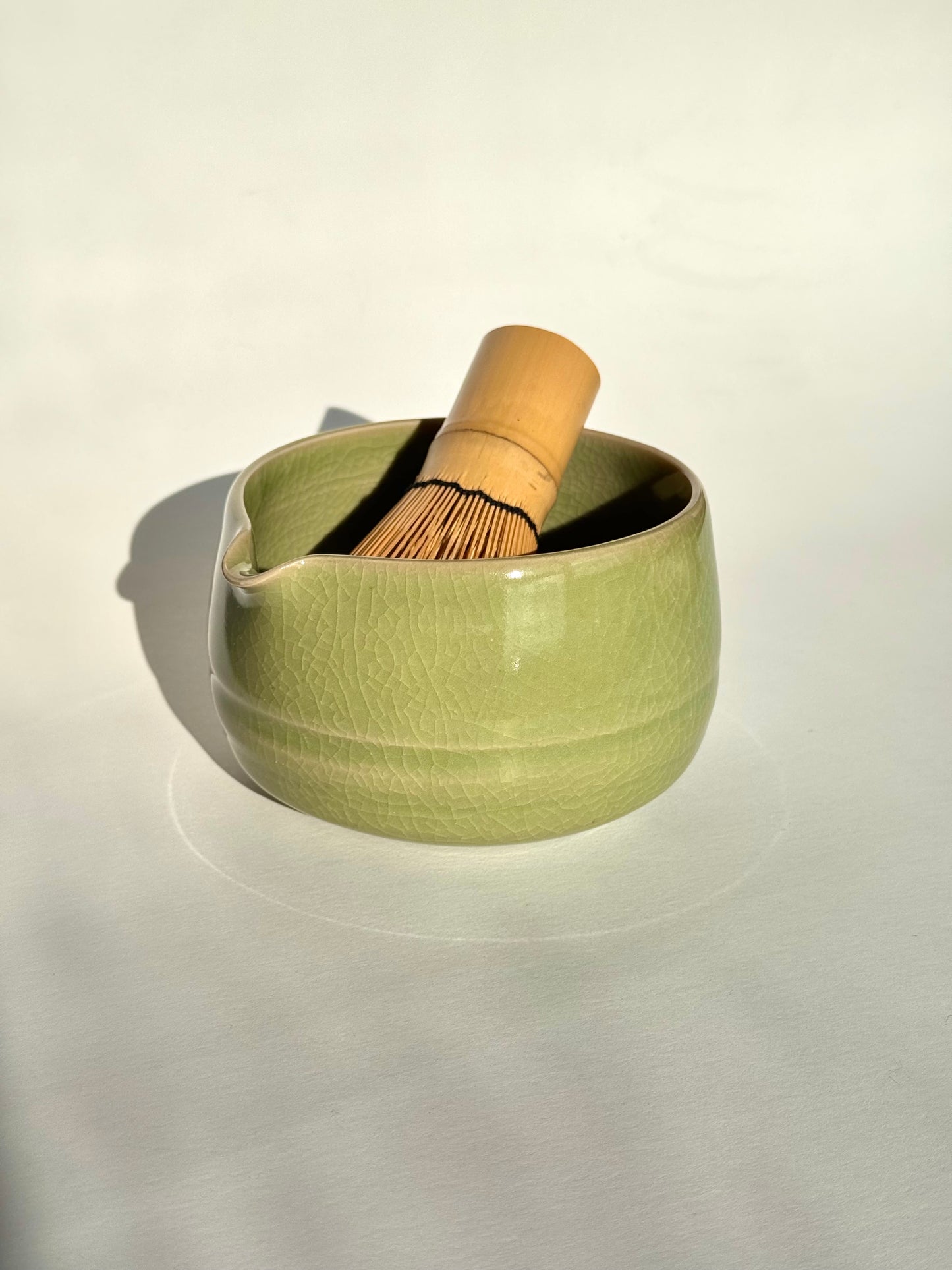 jade crackle matcha bowl
