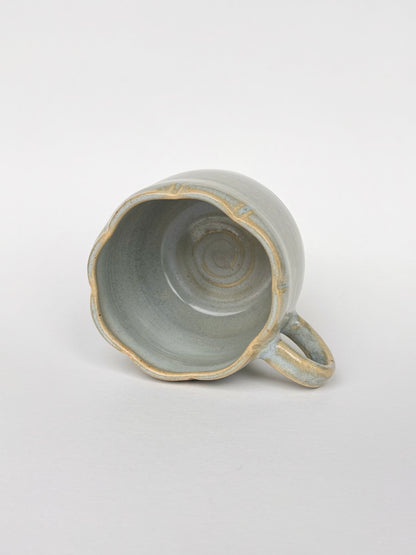 baby blue flower mug