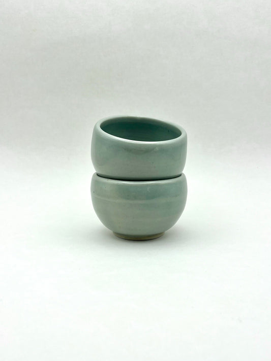 Porcelain blue tea cup set