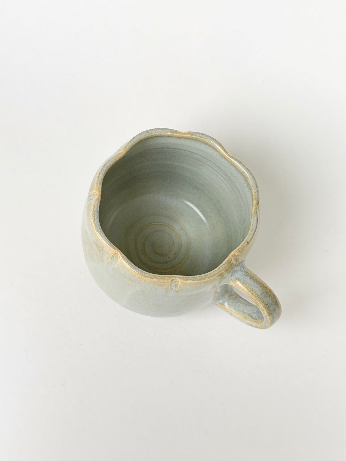 baby blue flower mug