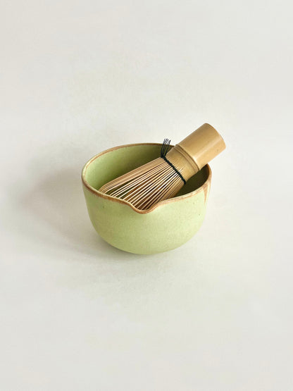 Porcelain Pistachio matcha bowl