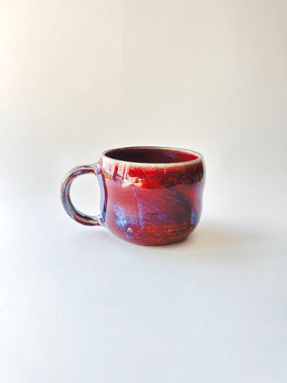 Red galaxy mug