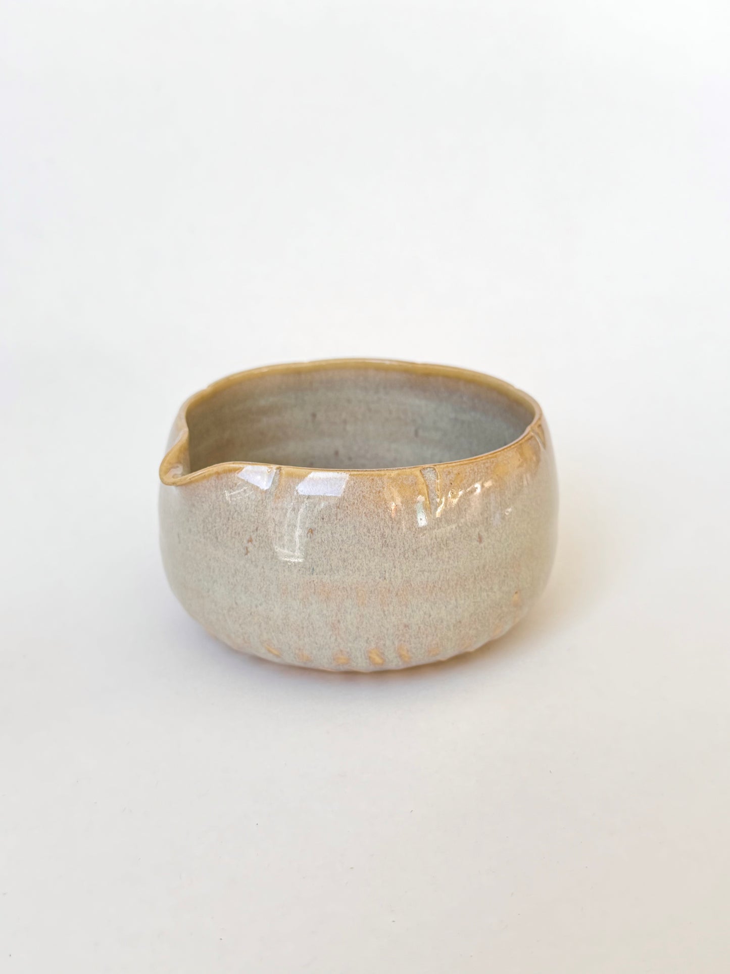 milky ice flower matcha bowl