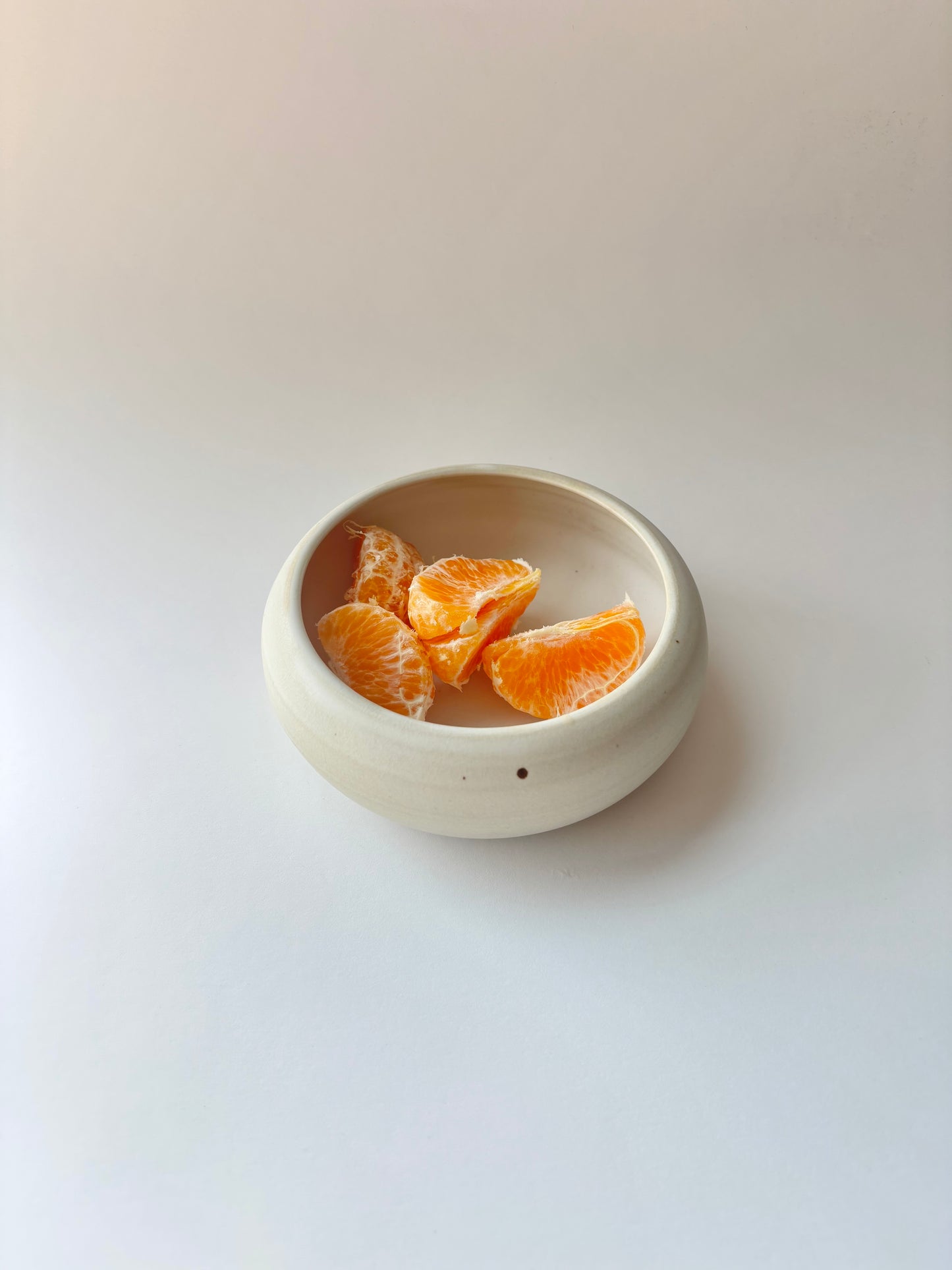 Matte white donut bowl