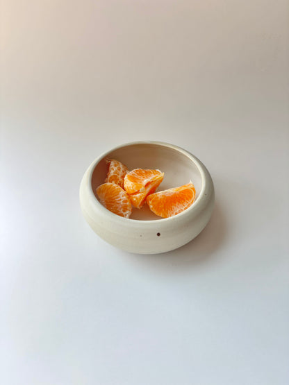 Matte white donut bowl