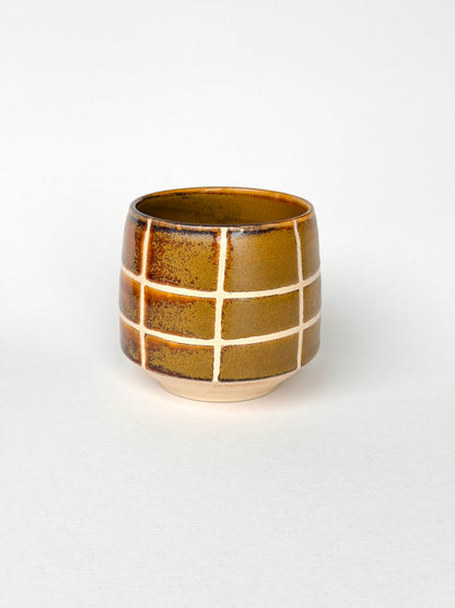 honey amber grid cup