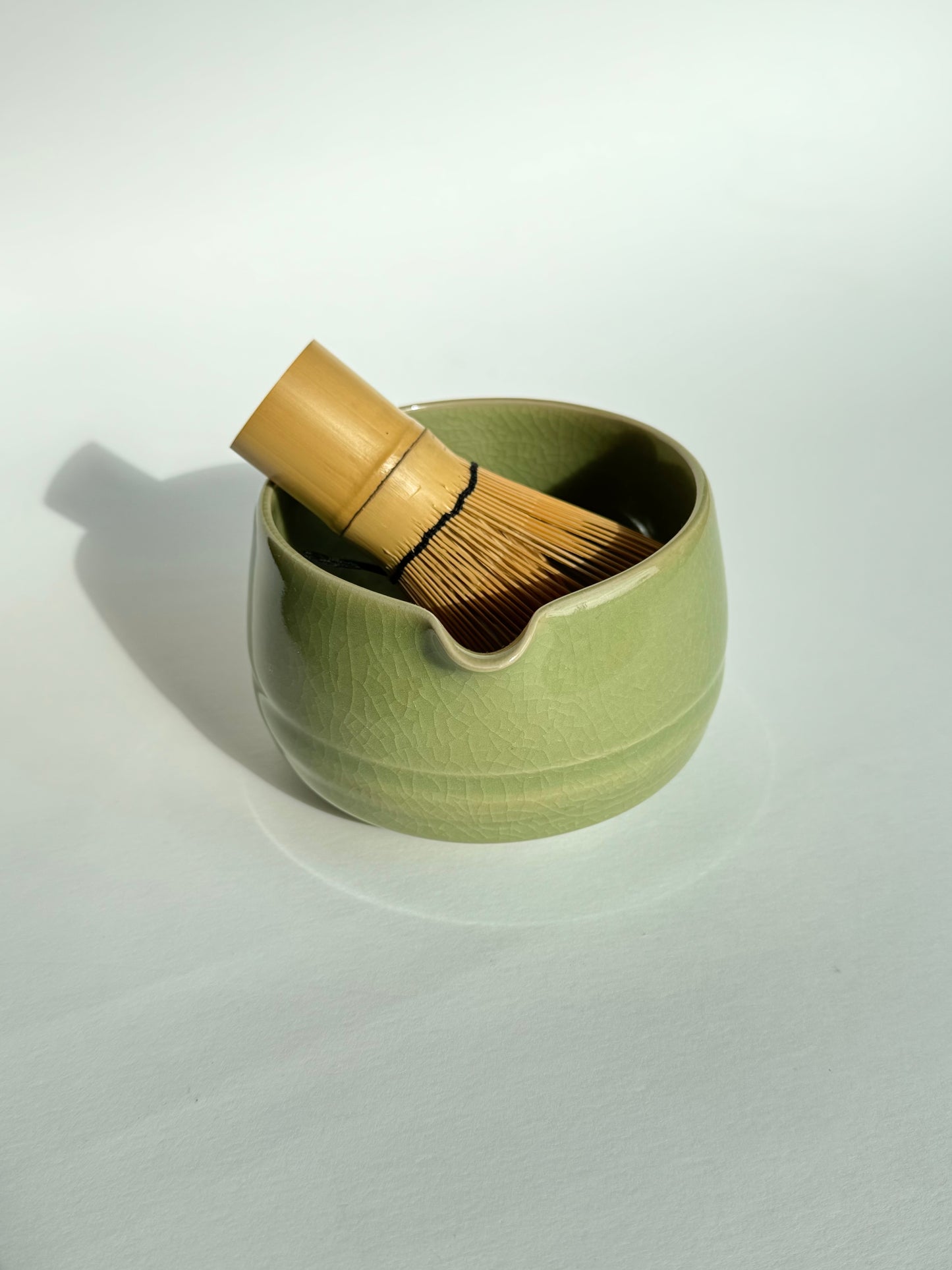 jade crackle matcha bowl