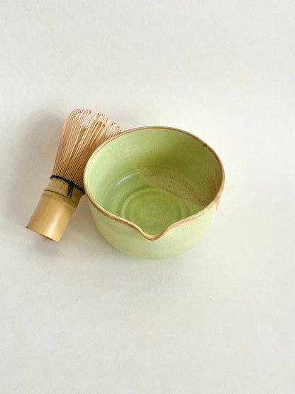 Porcelain Pistachio matcha bowl