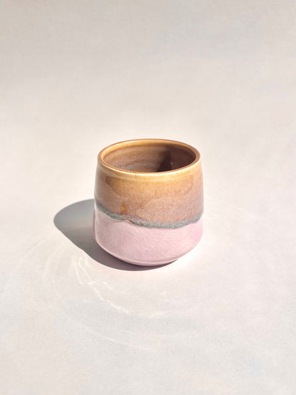haze & pink crackle latte cup
