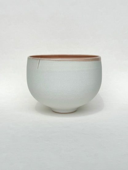 Tangerine cream bowl planter