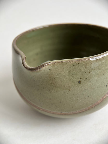 (PREORDER) Deep Green Wavy Matcha Bowl